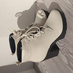 Setchelles Lacey Ivory Platform Boots